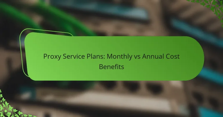 Proxy Service Plans: Monthly vs Annual Cost Benefits