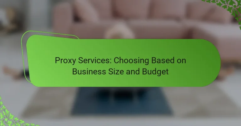 Proxy Services: Choosing Based on Business Size and Budget